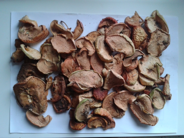 dried natural apples sliced